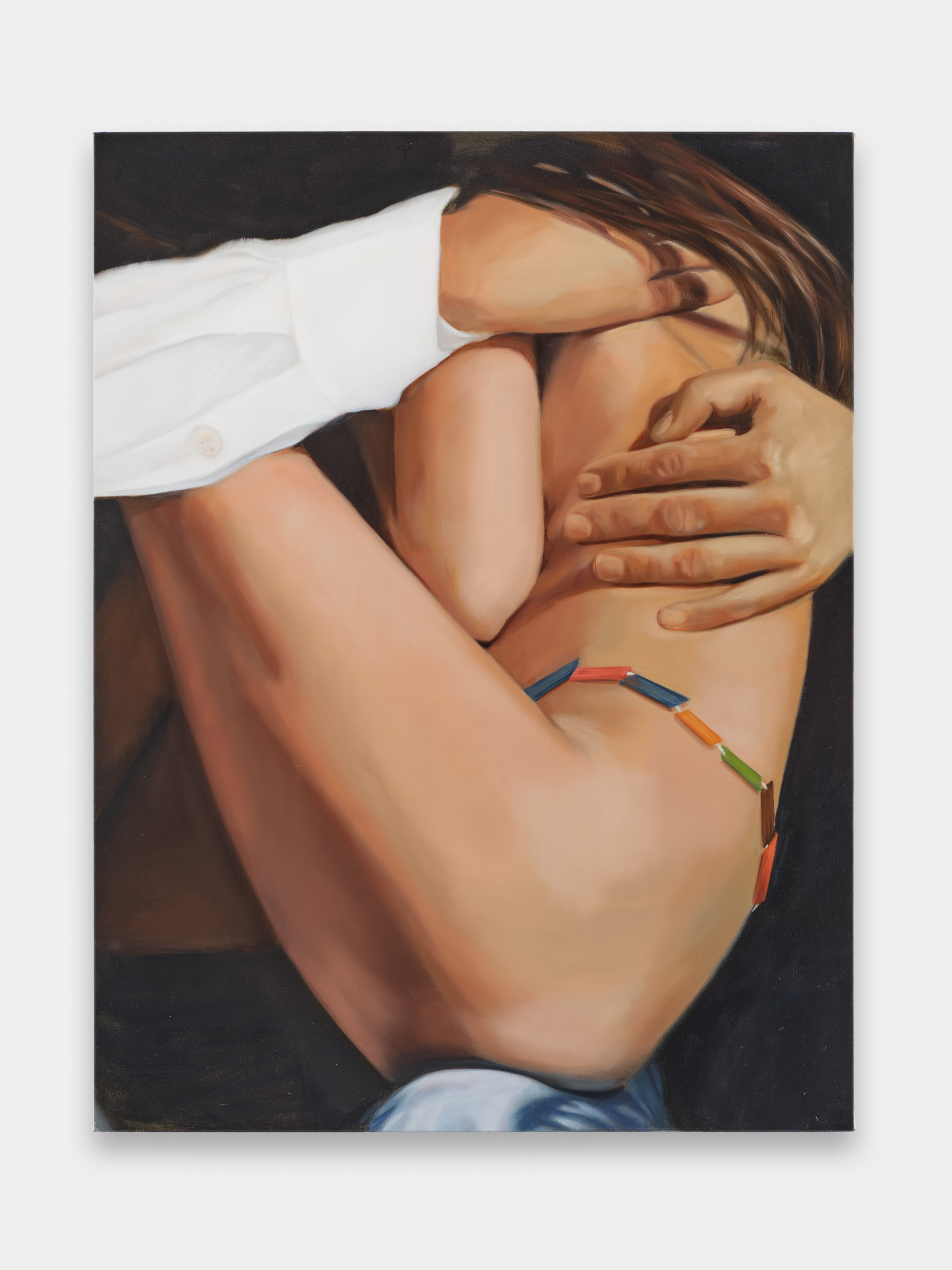 <p><em>Woman with noodle necklace</em></p>